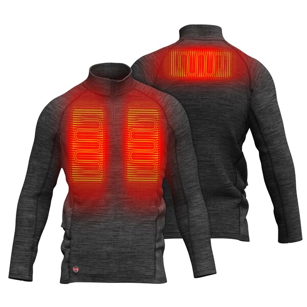 Mobile Warming Men's Black Heated Baselayer Shirt, Bluetooth, 2X, 7.4V MWMT12010620